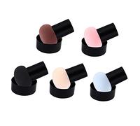 IWOWHERO 5pcs Dual-use Mushroom Shape Makeup for Liquid and Powder Application Soft and Flexible Cosmetic Sponge for Foundation and Loose Powder Easy to Clean and