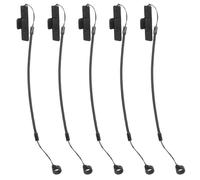 IWOWHERO 5pcs Elastic Coil Pen Tether Lanyard Retractable Spring Strap with Stylus Holder Clips for Touchscreen Tablets Anti-lose Drawing Pen Leash for School Work and Conference Use