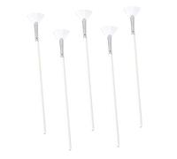IWOWHERO 5pcs Fan-shaped Nylon Mask Brushes for Facial Mask Application White Comfortable Beauty Tools for Women’s Skincare at Home and Travel