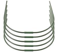 IWOWHERO 5pcs Foldable Chicken Tunnel Hoop Frame with Instant Assembly Plastic Garden Arch Frame for DIY Poultry Run Tunnel Setup and Plant Support in Green