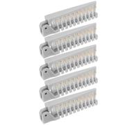 IWOWHERO 5pcs Foldable Hair Combs Double-headed Wide Tooth Styling Brushes Portable Compact Travel Size for Men and Women On-the-go