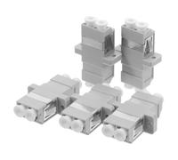 IWOWHERO 5pcs Lc to Lc Fiber Coupler Split Design Flange Optical Adapter Connector for Simplex Fiber Patch Cords Stable Reliable Network Connections Easy Installation Compatible with Data