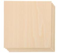 IWOWHERO 5pcs Plain Wooden Slices Smooth Unfinished Wood Boards for DIY Handcraft Accessories and Carving Natural Color Craft Planks for Painting Gluing and Model Building