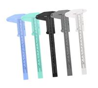 IWOWHERO 5Pcs Portable Vernier Caliper Eyebrow Double Scale Ruler High-strength Plastic Measuring Tool for Precise Brow Mapping and Convenient Professional Use