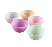 IWOWHERO 5pcs Silicone Mixing Bowls Set 10.5x7cm Odorless Anti-drop Prep Bowls for Facial Masks and Food Prep Multi-color Kitchen for Home Use