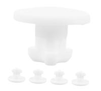IWOWHERO 5pcs Silicone Sealing Plugs for Lunch Box Valves High Elasticity Food Box Accessories Leak Stopper for Insulated Containers Easy to Install and Clean White