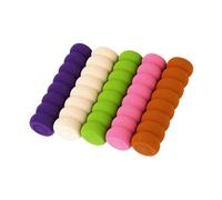 IWOWHERO 5Pcs Spiral Door Handle Protective Covers Anti-Collision Soft Material Door Knob Sleeves with Smooth Surface and Rounded Edges in Beige Green Pink Purple