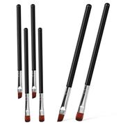 IWOWHERO 6-Piece Eyebrow Brush Set for Women 3 Angled and 3 Flat Brushes Multi-Function Eyebrow Shaping Tool for Precision Makeup Application for Cosmetics and Beauty Enthusiasts