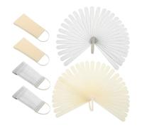 IWOWHERO 6 Sets Fan Shaped Nail Polish Display Sticks for Salon and Beginners Portable Nail Color Sample Tips for Easy Comparison for Practice and Client Consultations
