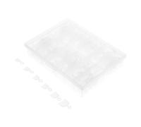IWOWHERO 600pcs Short French Style Fake Nail Art Stickers for Fingers Nail Tips Removable False Stickers Art Supplies for French Manicure False and Patches