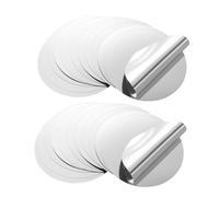 IWOWHERO 60pcs Aluminum Foil Wine Pourer Discs for Bottles Drip Stop Round Spout Accessories for Red Wine Beer Liquor Compact Reusable with Elegant Silver Design