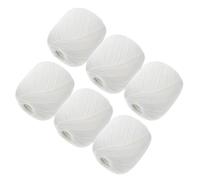IWOWHERO 6Pcs 3-Ply White Cashmere Yarn for Hand Knitting and Crocheting, Soft Fine Wool Yarn for Scarves, Hats, Sweaters, Shawls, Cardigans, and Gloves, Suitable for DIY Needlework