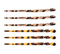 IWOWHERO 6pcs Acetate Chinese Hair Chopsticks Set with Leopard and Tortoise Shell Print Long Hair Sticks for Women Stylish Pins Suitable for Buns and Daily Styling