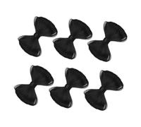 IWOWHERO 6pcs Black Synthetic Hair Buns with Integrated Clips Voluminous Ponytail Extension Hair Styling Barrettes for Women