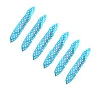 IWOWHERO 6Pcs Blue Hair Curling Straps Rollers for Sleeping DIY Hairstyles Self Grip Hairdo Tools for Women