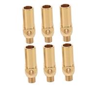 IWOWHERO 6pcs Brass Propane Gas Jet Nozzles for Gas Burners and Patio Heaters Quick Connect Fitting Replacement Parts for Camping Outdoor Windproof Use