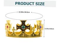 IWOWHERO 6Pcs Decorative Party Crowns for Birthday Performance with Shiny King and Queen Headdresses Lightweight Costume Accessories for Weddings Cosplay Prom and Celebration