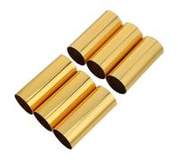 IWOWHERO 6pcs E14 Lamp Holder Sleeves for European Style Crystal Chandeliers, Metal Candle Tube Covers Gold 25mm Diameter x 60mm Length, Hanging Lamp Socket Covers