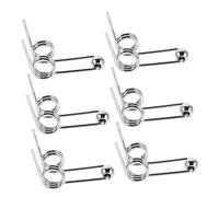 IWOWHERO 6pcs Hair Curling Torsion Springs High Temperature Resistant Metal Replacement for Curling Iron Fit Easy Install Hair Styling Accessories Silver
