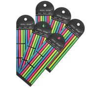 IWOWHERO 6pcs Highlight Strips Pet Book Annotation Tabs 6 Cards/Set Fluorescent Bookmarks for Reading, Offices and Schools