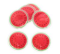 IWOWHERO 6pcs Ice Eye Stickers Under Eye Cooling Patches Reusable Cold Compress Red Pvc