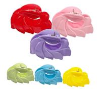 IWOWHERO 6pcs Medium Hair Claw Clips for Women Thick and Thin Hair Non Slip Ponytail Clamps for Daily Styling Parties Travel and Makeup Elegant Leaf Design