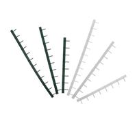 IWOWHERO 6pcs Micro Landscape Mini Fence for Model Train Diorama Realistic Railway Road Barrier Ornament in Dark Green and Silver Sand Table Scenery Accessory for Miniature Railway Scenes