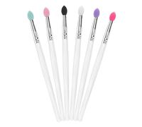 IWOWHERO 6pcs Mixed Large Sequin Silicone Eye Shadow Brush Makeup Tool Easy to Carry Ideal for Travel Daily Use
