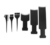 IWOWHERO 6pcs Professional Hair Coloring Kit with Curved Highlighting Boards Plastic Hairdressing Tools for Salon and Home Use Multiple for Precise Hair Dyeing
