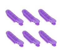 IWOWHERO 6pcs Purple Hair Root Curlers Volumizing Clips for Curly Hair Styling Holders Suitable for Salon