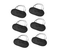 IWOWHERO 6pcs Sleep Eye Mask with Elastic Strap Soft Breathable Cotton Blindfold for Travel Outdoor Camping Light Blocking and Eye Fatigue Relief Fit for All Head