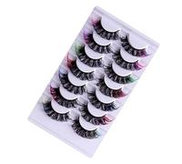 IWOWHERO 7pairs Fancy False Lashes Lash Extensions for Cosplay Fairy Cluster Beauty Enhance Your Look Fake