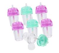 IWOWHERO 7pcs Refillable Lip Gloss Tubes DIY Lip Balm Maker Kit Small Transparent Containers for Travel Business Daily Use Creative Gift for Women Random Color