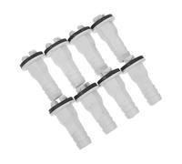 IWOWHERO 8 Pcs 15mm AC Drain Hose Connectors Straight Fitting Plastic Air Conditioning Drain Pipe Adapter Kit for Mini-Split and Split Unit Condensate Drainage