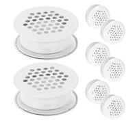 IWOWHERO 8 Pcs Stainless Steel Round Air Vent for Furniture Wardrobe and Cabinet Ventilation Corrosion-Resistant Circular Soffit Vents with Dust-reducing Design for Kitchen Bathroom and