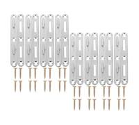 IWOWHERO 8 Sets Bed Rail Brackets Heavy Duty Iron Bed Frame Hardware Replacement Parts with Easy Installation and Noise Minimizing Features for Home Bedroom Furniture Fixings