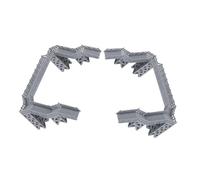 IWOWHERO 87 Scale Train Set Accessories, Overhead Footbridge Ornament for Model Building Kit, DIY Sand Table Decor with Bridge Architecture for Railway Scenery