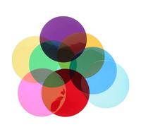 IWOWHERO 8pcs 10cm LED Light Gel Filters Set - Self-Adhesive Warm Light Diffusion Films for Room Lighting, Recessed Spotlights and Photography Stage Lighting