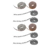 IWOWHERO 8pcs Animal Print Ribbon: 3/8-Inch X 5-Yard Tiger Zebra Dairy Cow Giraffe Animal Pattern Decorative Ribbon Rolls for Project DIY Celebration Packaging