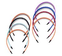 IWOWHERO 8pcs Assorted Color Simple Cloth Hair Hoops, Comfortable to Wear and Skin-friendly Plastic Headbands Suitable for Exercise and Hairstyle Making Random Color