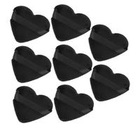 IWOWHERO 8pcs Heart Shaped Makeup Powder Puff Soft Fluffy Cushion Puff for Loose and Pressed Powder Foundation Application Skin-friendly Lightweight Cosmetic Tool for Natural Finish