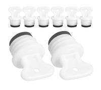 IWOWHERO 8pcs Hot Water Bottle Plugs Rubber Leakproof Caps Anti-Leak Stoppers for Insulated Water Bags Dorm Camping Travel Replacement Parts