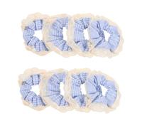 IWOWHERO 8pcs Oversized Lace Hair Scrunchies High Elasticity Soft Ponytail Holders for Women Boho Ballet Style Decorative Hair Ties Nonslip Accessories for Everyday and Special Occasions
