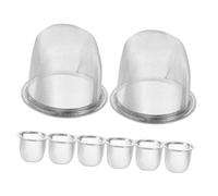IWOWHERO 8pcs Stainless Steel Tea Strainer Replacement Fine Mesh Infuser Basket for Loose Leaf Tea Pot Filter for Flavor Preservation