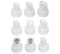 IWOWHERO 9pcs Small Bubble Tip Suction Skin Cleaner Tips Head Cleansing Skin Care Instrument Accessories Facial Machine Accessories Plastic Transparent