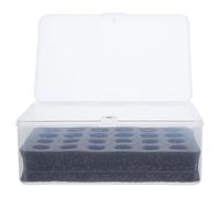 IWOWHERO AA Batteries Storage Container - Plastic Clear Case Organizer Holds 24 Batteries - Waterproof Lithium Cell Organization Box for Disposal and Recycling