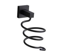 IWOWHERO Adhesive Hair Dryer Holder Wall Mounted Bracket Space Aluminum Blow Dryer Rack with Smooth Opening Design Strong Bearing Capacity for Bathroom Bedroom Makeup Barbershop Storage