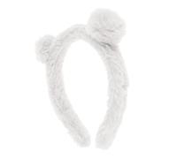 IWOWHERO Adjustable Plush Bear Ears Headband for Women and Furry Hair Accessory for Face Washing Makeup Skincare Taming Flyaways Spa Headband with Soft Cute Animal Ears Multipurpose Beauty