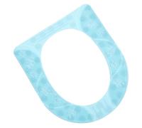 IWOWHERO All Seasons Silicone Toilet Seat Cushion Pad Anti-Skid Raised Toilet Mat with Fit Reusable Washable Pressure Relief Cover for Home and Public Bathrooms Sky Blue