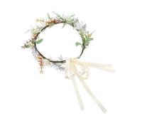 IWOWHERO Artificial Eucalyptus Garland Flower Girl Headband Greenery Wreath Floral Crown for Wedding Boho Headwear Accessory for Women Girls Party